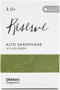 D'Addario Organic Reserve Alto Saxophone Reeds 3.0+ Strength - 10 Pack