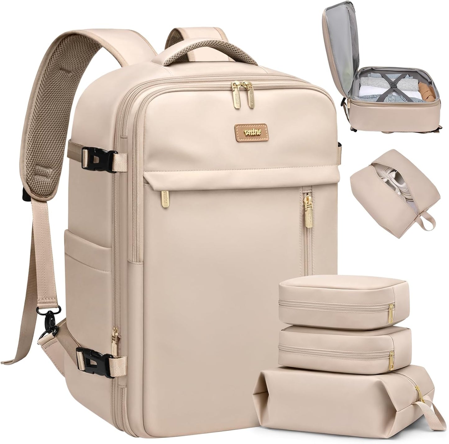 VNINE Travel Backpack for Women - 40L Waterproof Carry On Bag