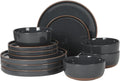 Gibson Elite Northrock Stoneware Dinnerware Set, 16-Piece