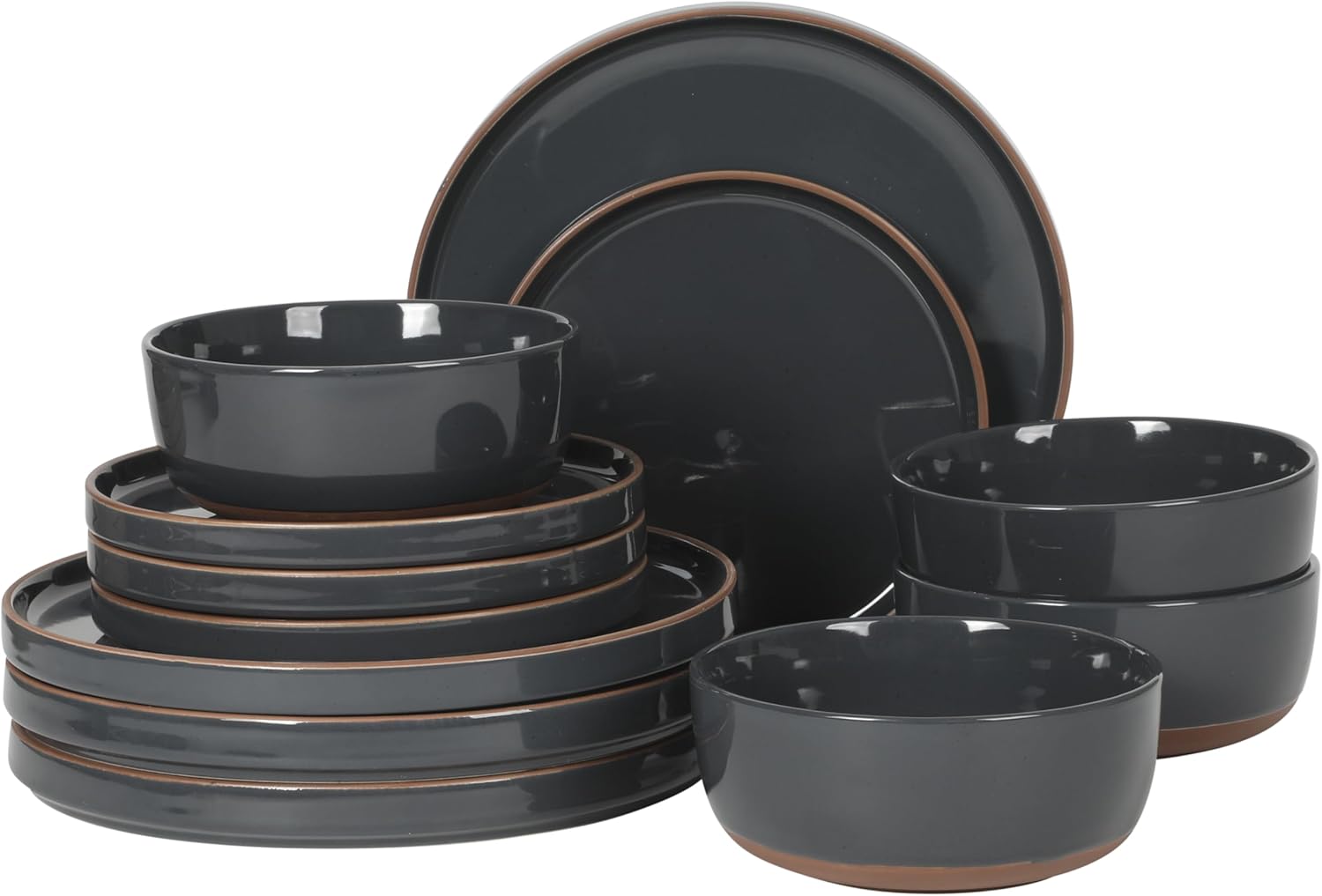 Gibson Elite Northrock Stoneware Dinnerware Set for 4 People