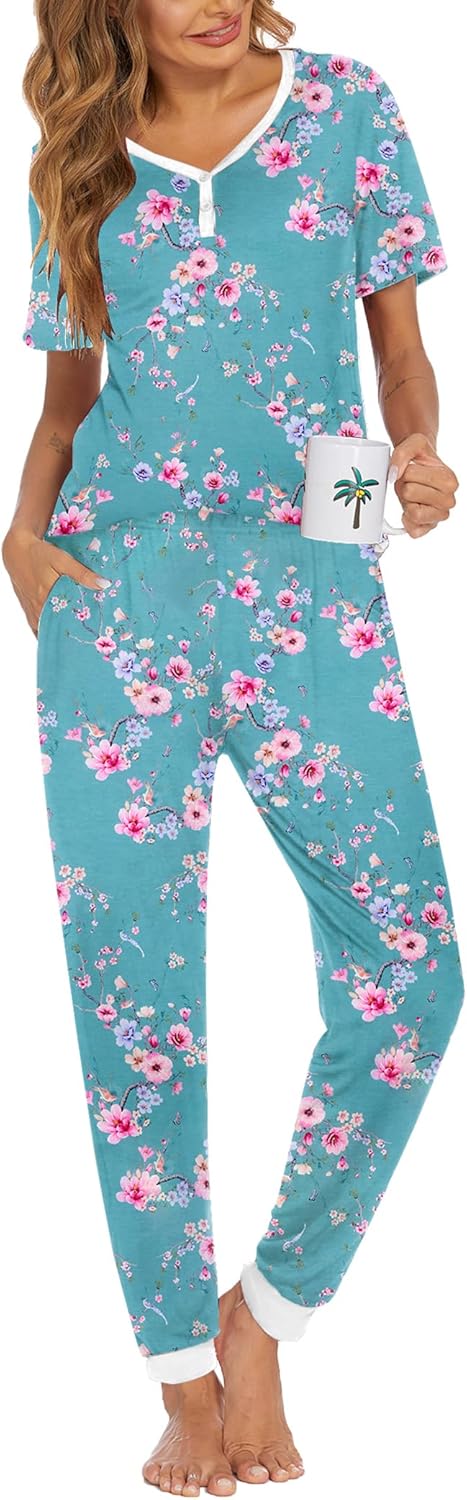 Ekouaer Pajamas for Women Set - Soft Lounge Set with Pockets