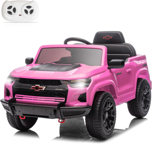 Licensed Chevrolet Colorado Electric Car for Kids - Pink Ride-On