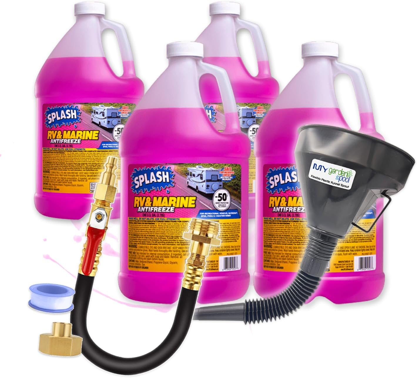 Splash RV & Marine Antifreeze Set for Winterizing Systems
