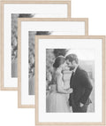 Adlynn Rectangle Picture Frame Set of 3 - Matted 11 x 14 Gallery Set