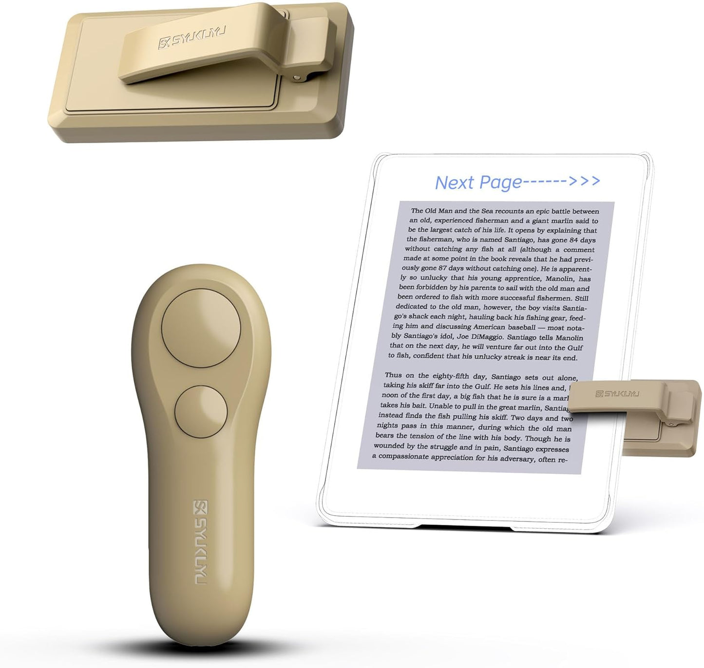 SK SYUKUYU RF Remote Control Page Turner for Comfortable Reading