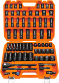 HORUSDY 1/2 in Drive Impact Socket Set, 67 Piece - Durable Kit