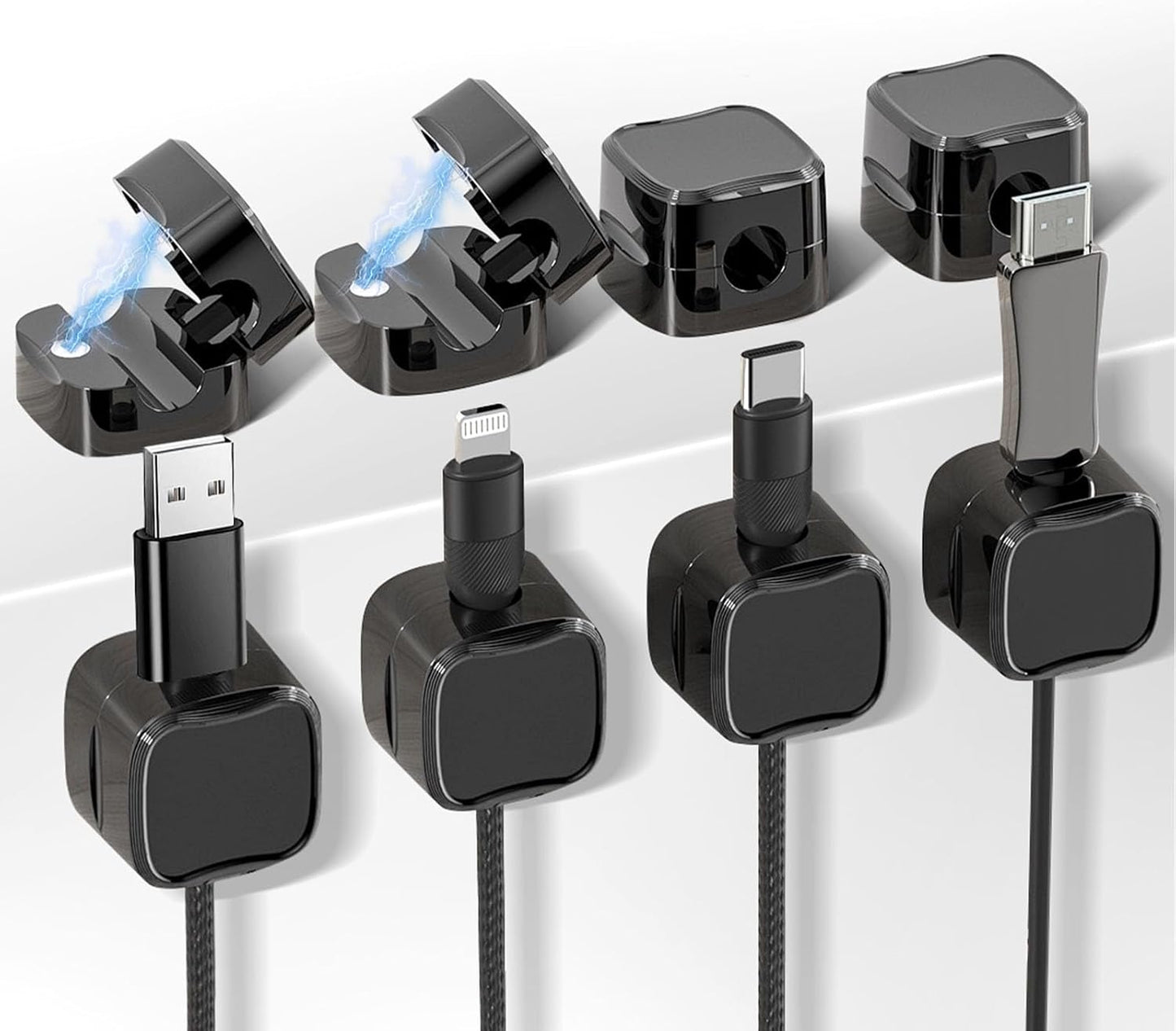 8-Pack Adjustable Magnetic Cable Clips