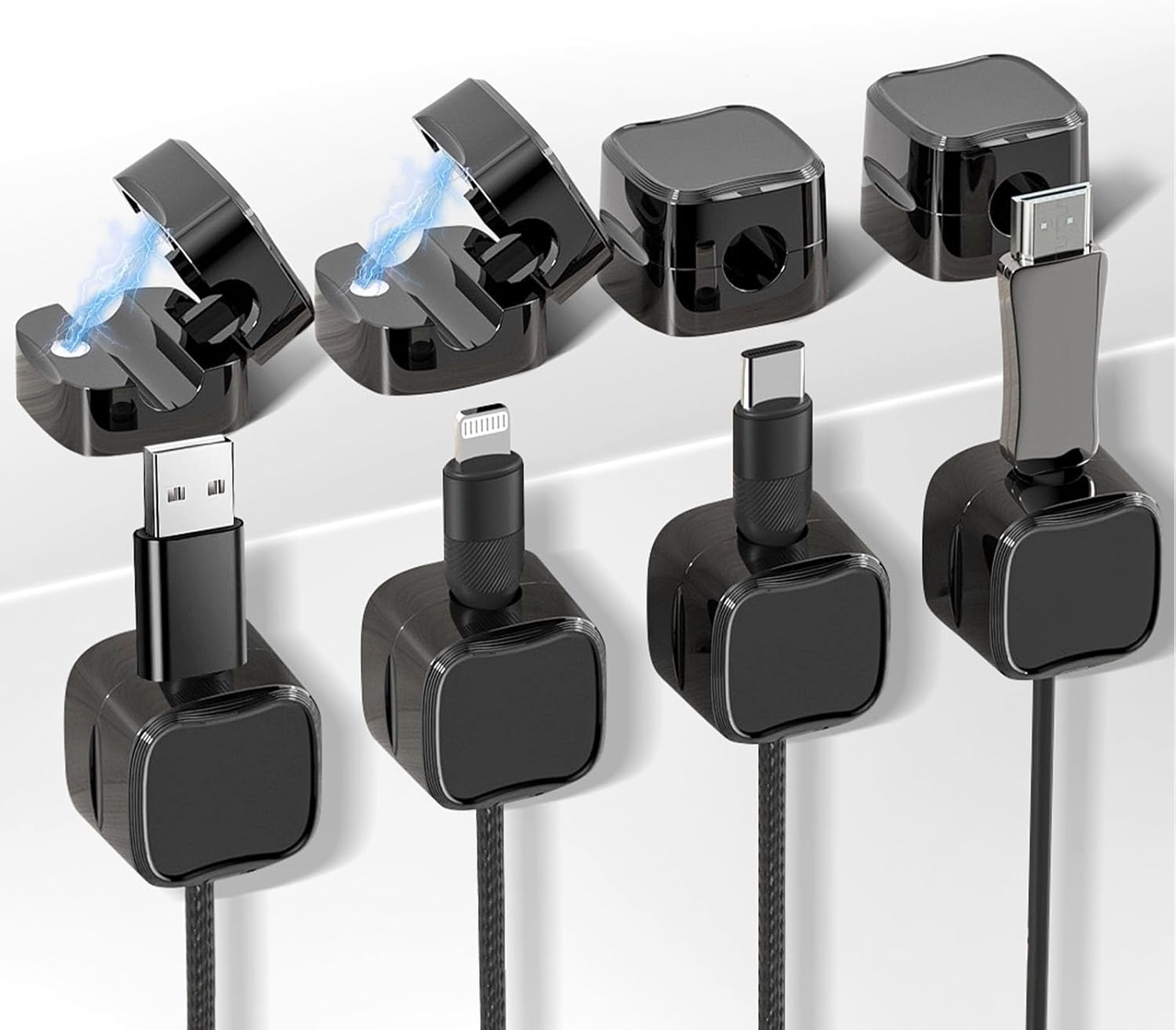 8-Pack Adjustable Magnetic Cable Clips