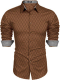 COOFANDY Men's Business Dress Shirt Long Sleeve Slim Fit - Smart