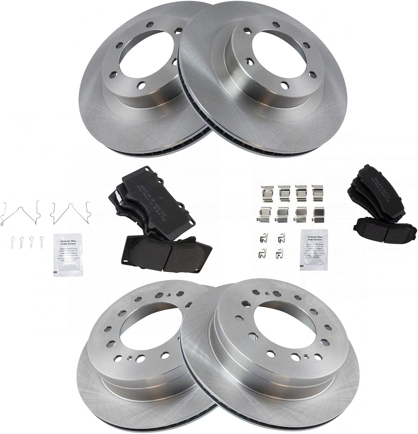 TRQ Brake Pad & Rotor Kit for Lexus GX470 and Toyota 4Runner