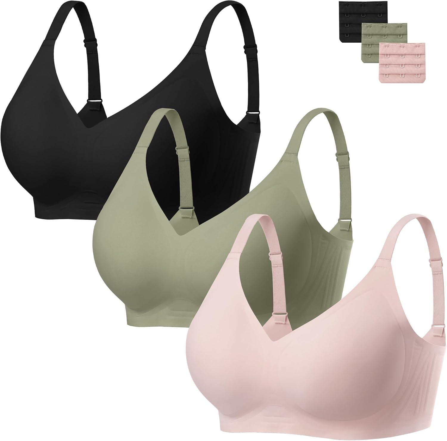 Comfort Seamless Wireless Bra for Women with Full Coverage Support