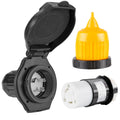30 AMP RV Power Inlet Receptacle with Weatherproof Cover Boot