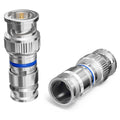 BNC Compression Connector for RG6 Coaxial Cable - Pack of 25