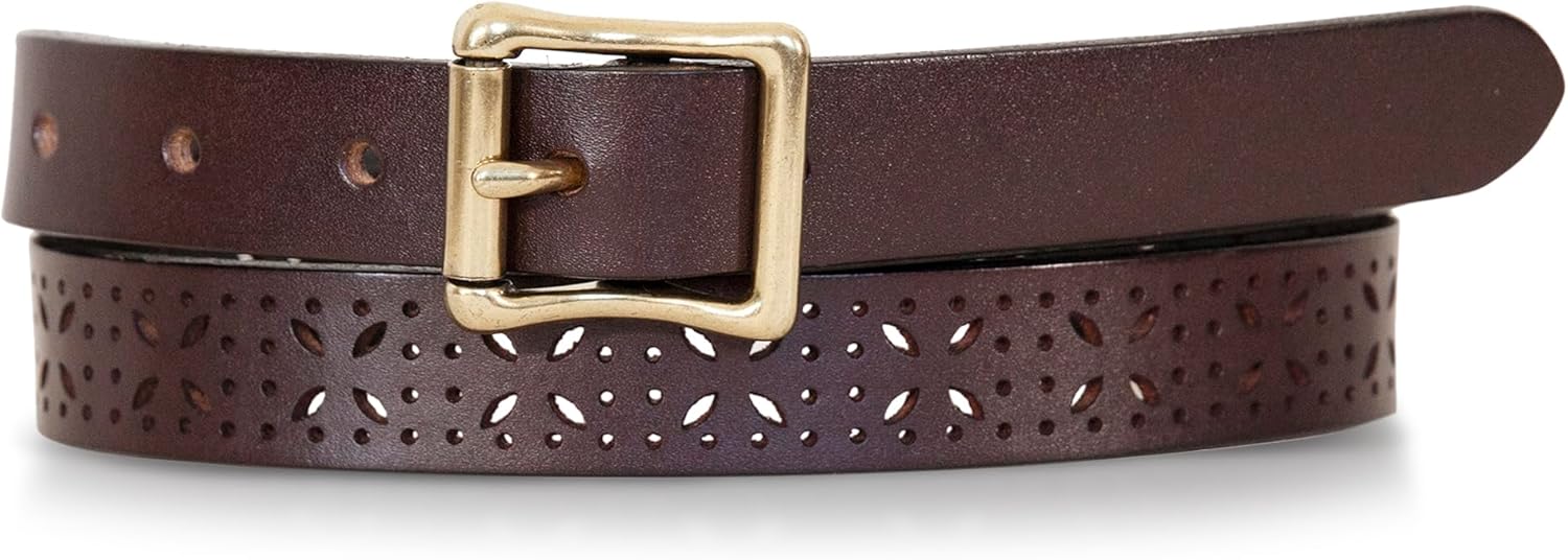 Eddie Bauer Women's Casual Leather Belts with Durable Buckle