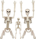 Skeleton Halloween Decorations Outdoor Indoor - 3-Piece Posable Set