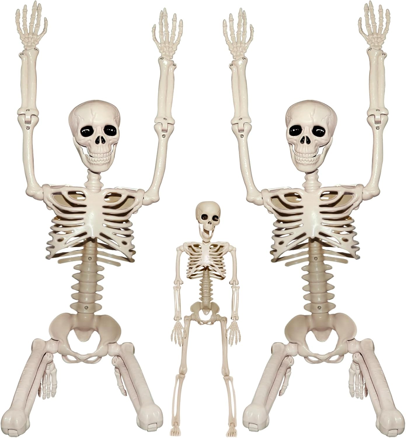 Posable Plastic Skeleton Halloween Decorations for Spooky Fun