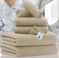 VOOVA & MOVAS Tan Bath Towels 6-Piece Set - Soft, Quick-Dry Luxury