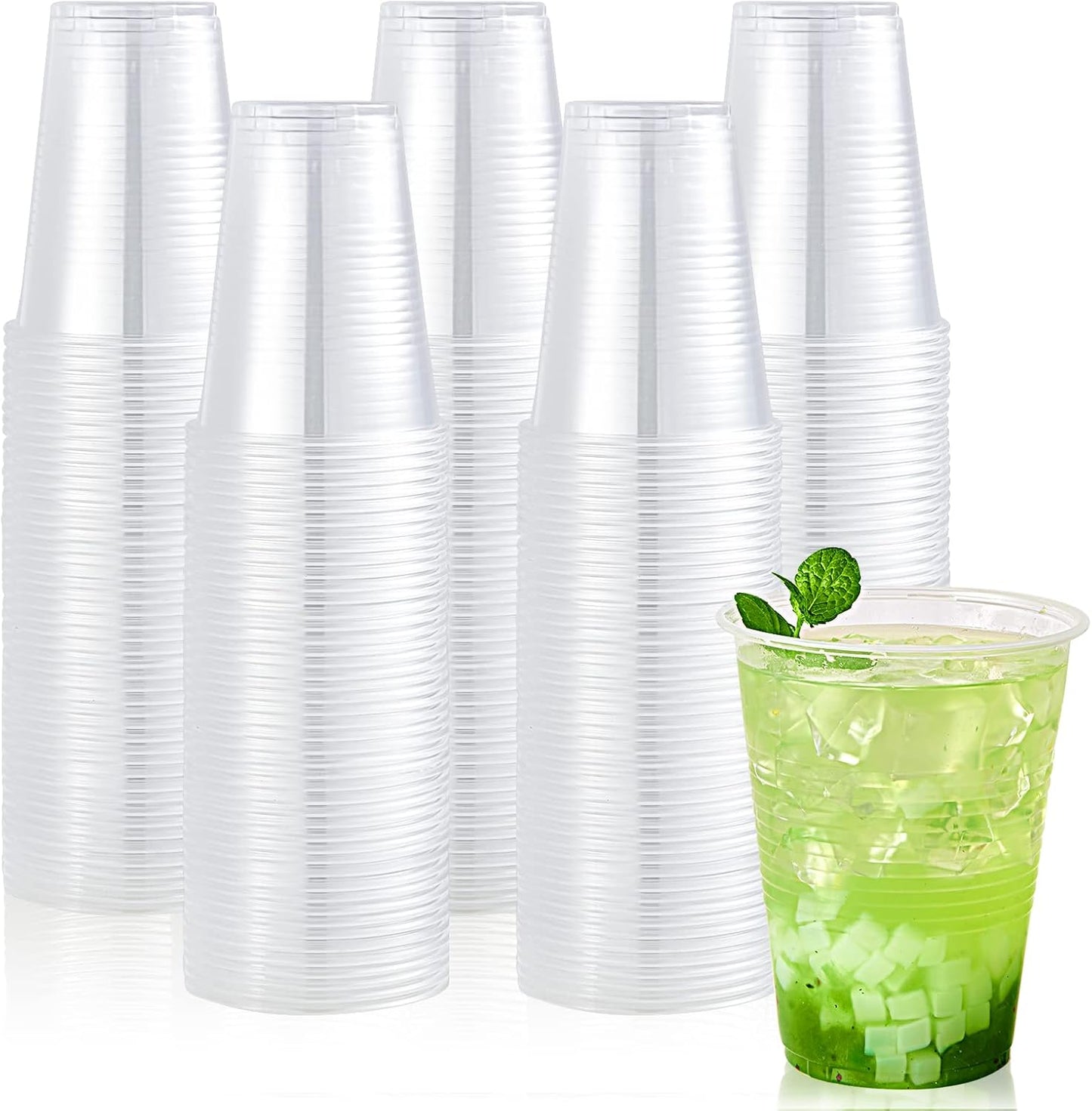 260 Pack 16 oz Clear Plastic Cups for Parties and Events