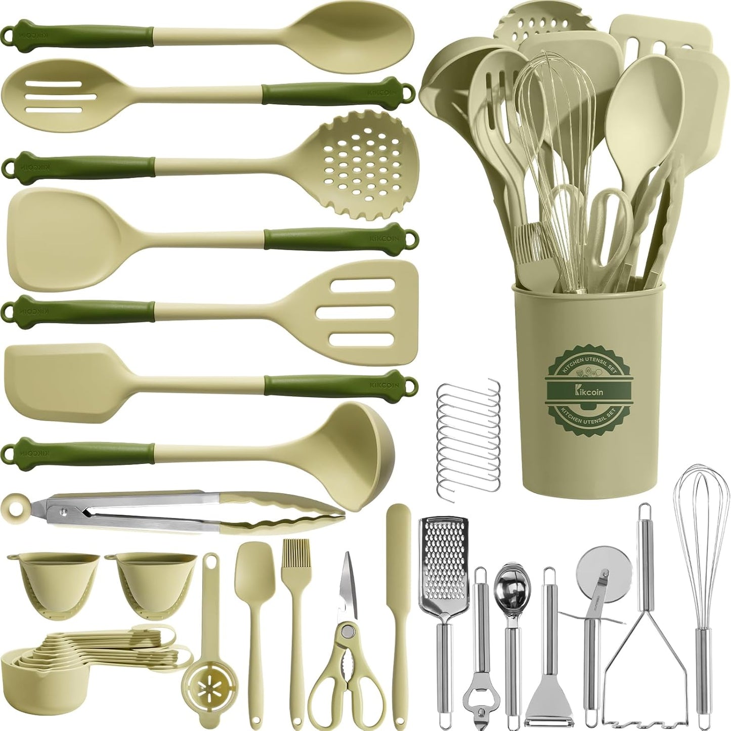Kikcoin 43Pcs Kitchen Utensils Set - Essential Cooking Tools