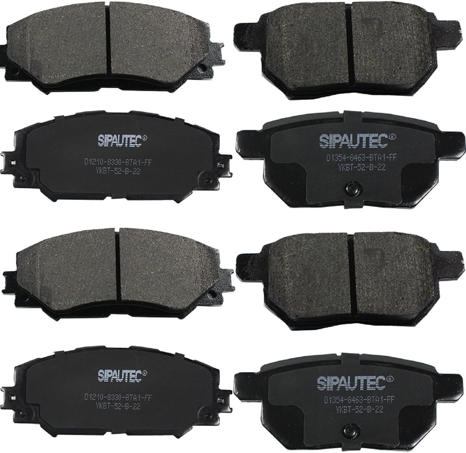 SIPAUTEC Front and Rear Ceramic Disc Brake Pads for Scion XB