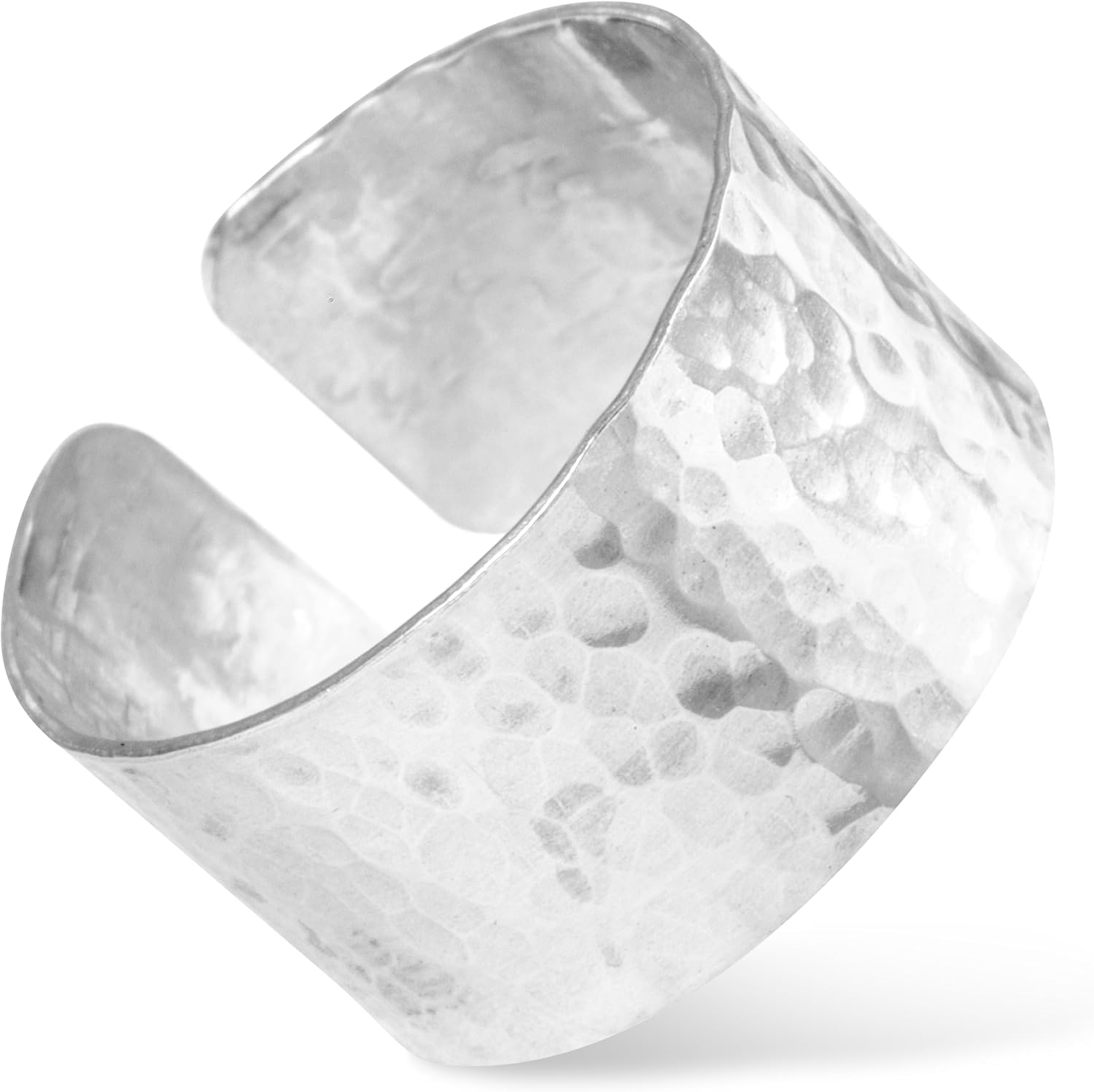 Hammered Cigar Band Gold-Filled Statement Ring for Women