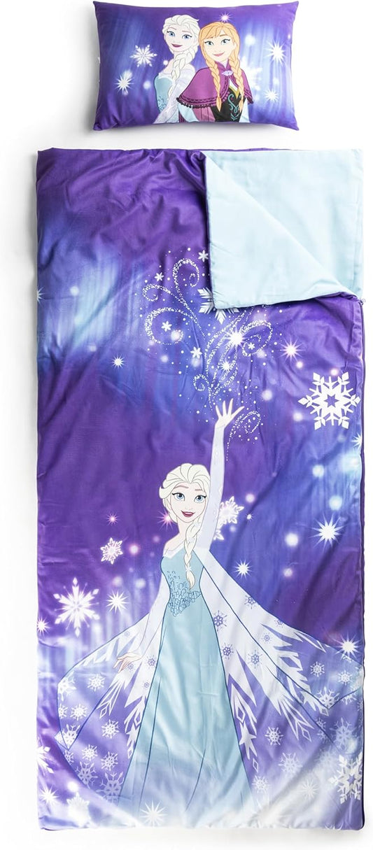 Frozen Kids Slumber Bag and Pillow Set for Sleepovers and Travel