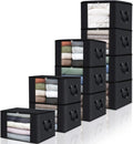 Fab totes 10 Pack Clothes Storage - Large 60L Foldable Organizers