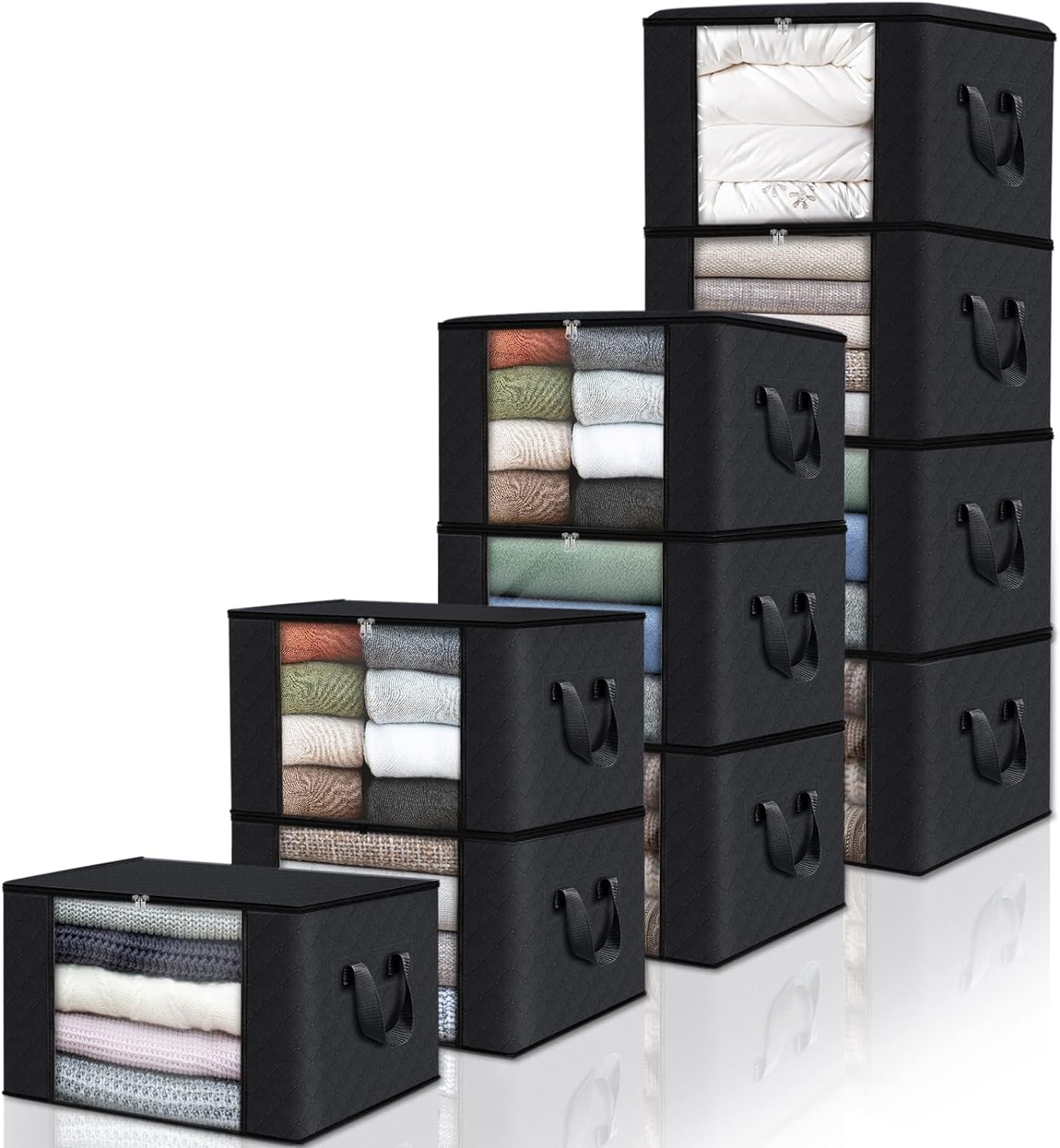 Fab totes 10 Pack Clothes Storage Bags for Organizing Items