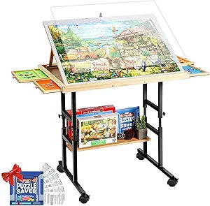 1500 Piece Jigsaw Puzzle Table with Adjustable Height and Angle