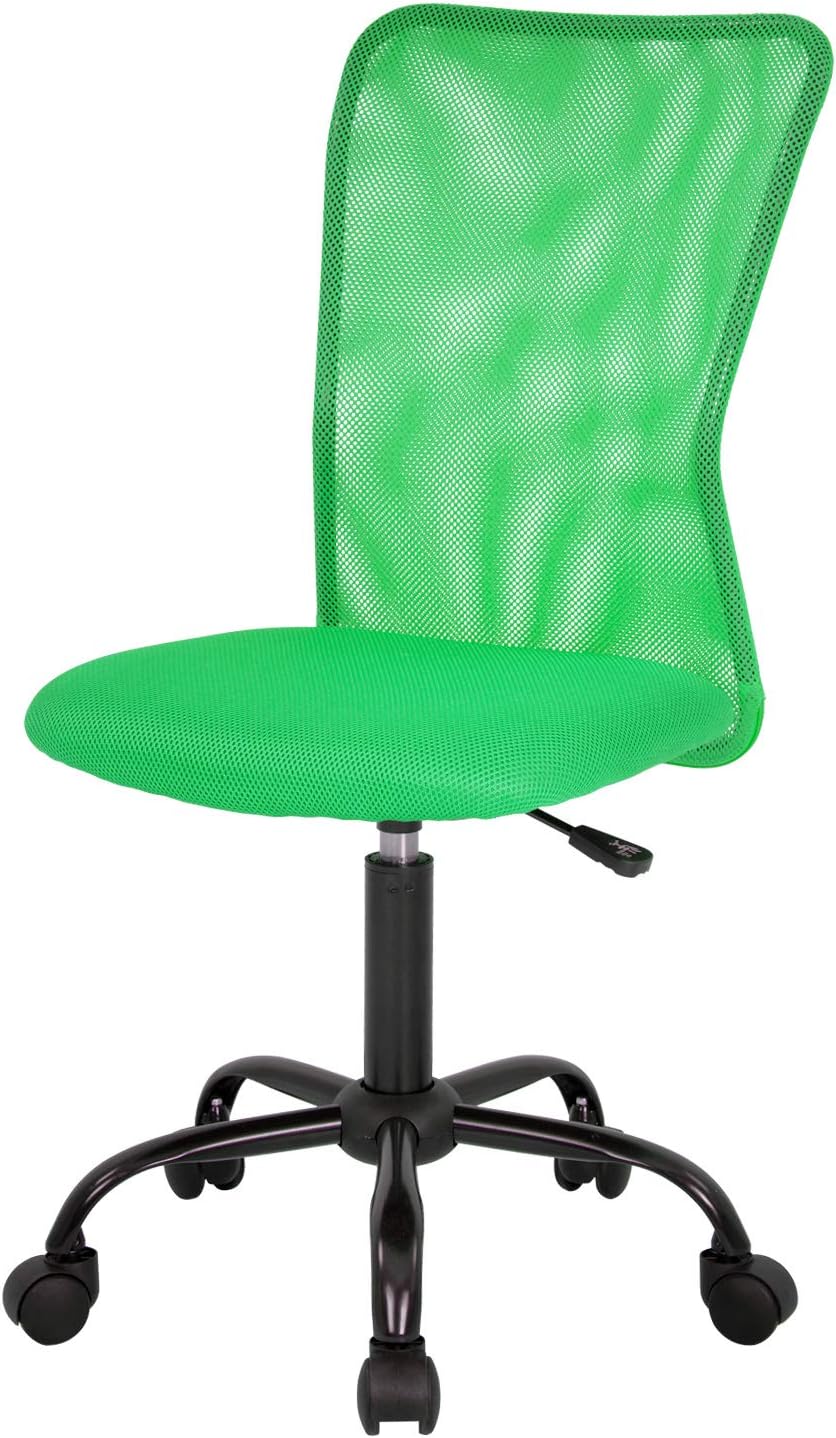 Ergonomic Mid Back Mesh Desk Chair with Lumbar Support in Green