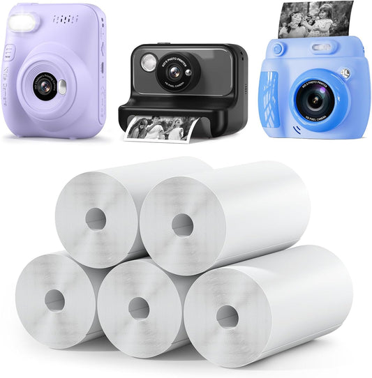 5 Rolls Kids Instant Camera Print Paper - Quick & Fun Printing