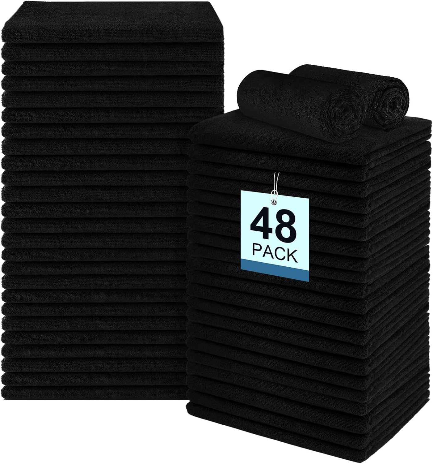 48 Pack Salon Towels - Quick Drying Microfiber Hand Towels