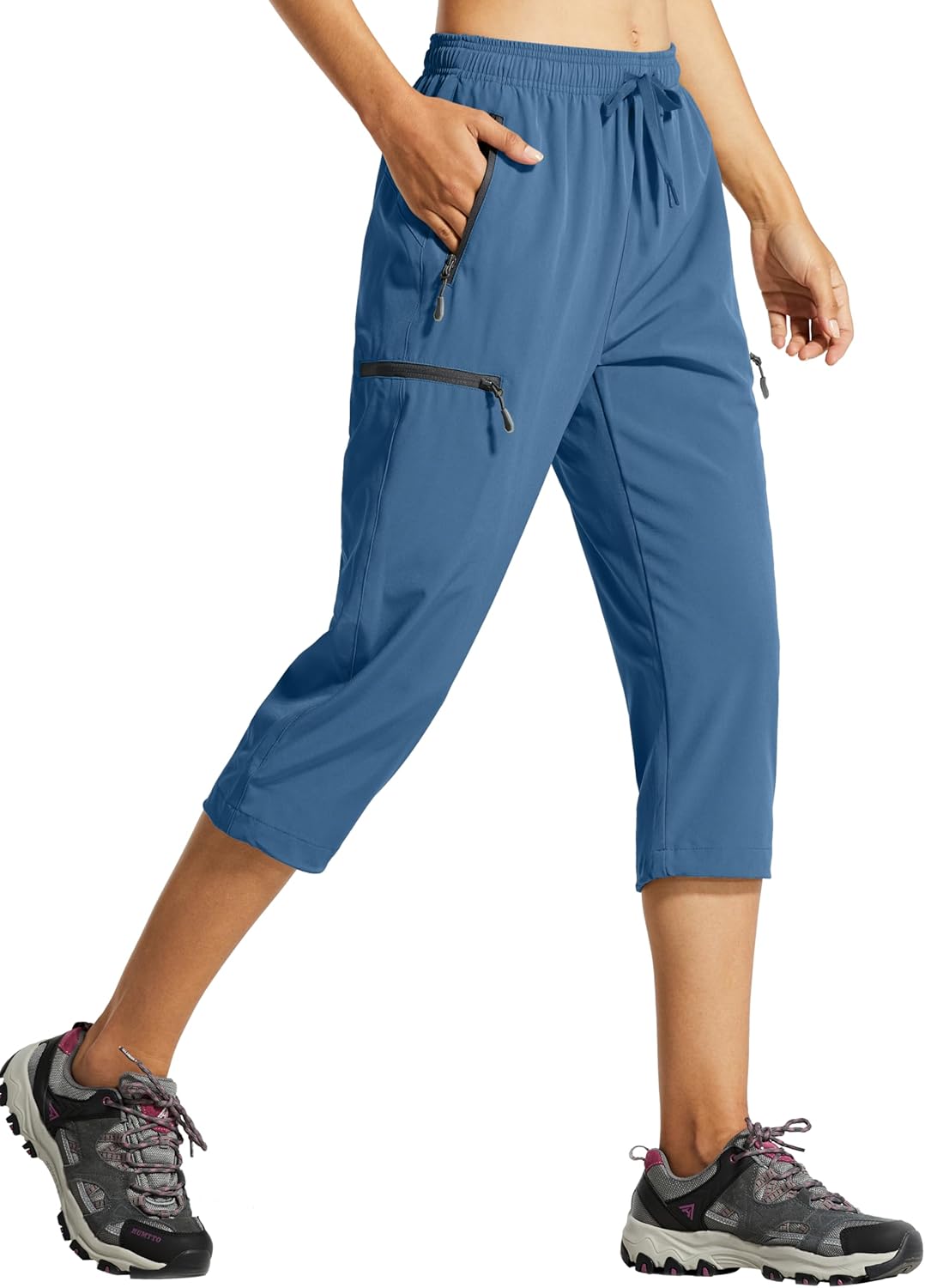 Libin Women's Capri Pants Lightweight Quick Dry Cargo Hiking Capris