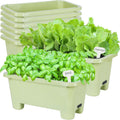 Self-Watering Rectangle Planter Boxes 8-Pack - Easy Care Window Boxes