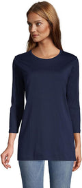 Women's Tall Supima Cotton Crewneck Tunic - Colorful Comfort