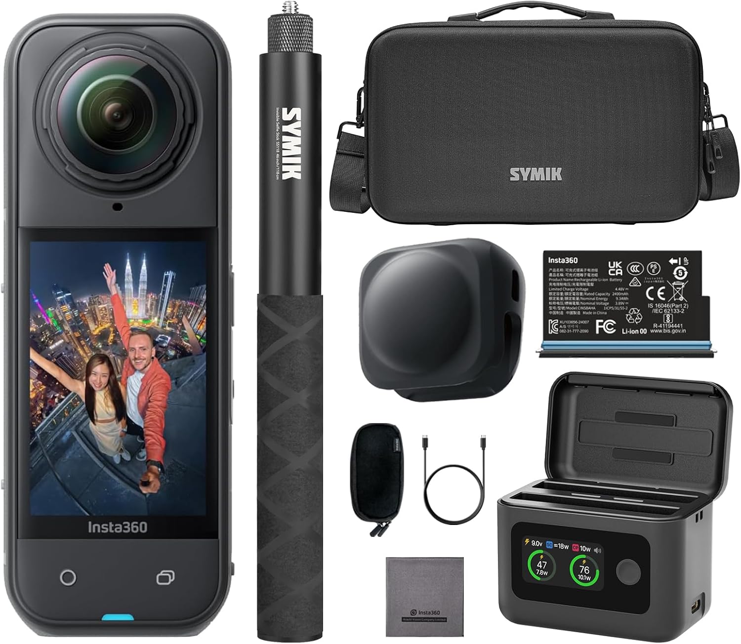 Insta360 X5 Elite Bundle: 8K 360 Action Camera with Accessories