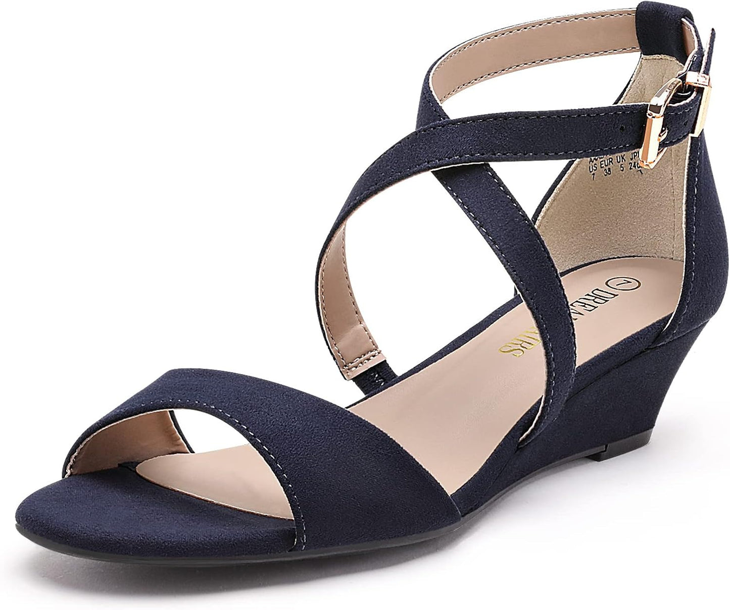 DREAM PAIRS Women's Low Wedge Sandals for Summer Style