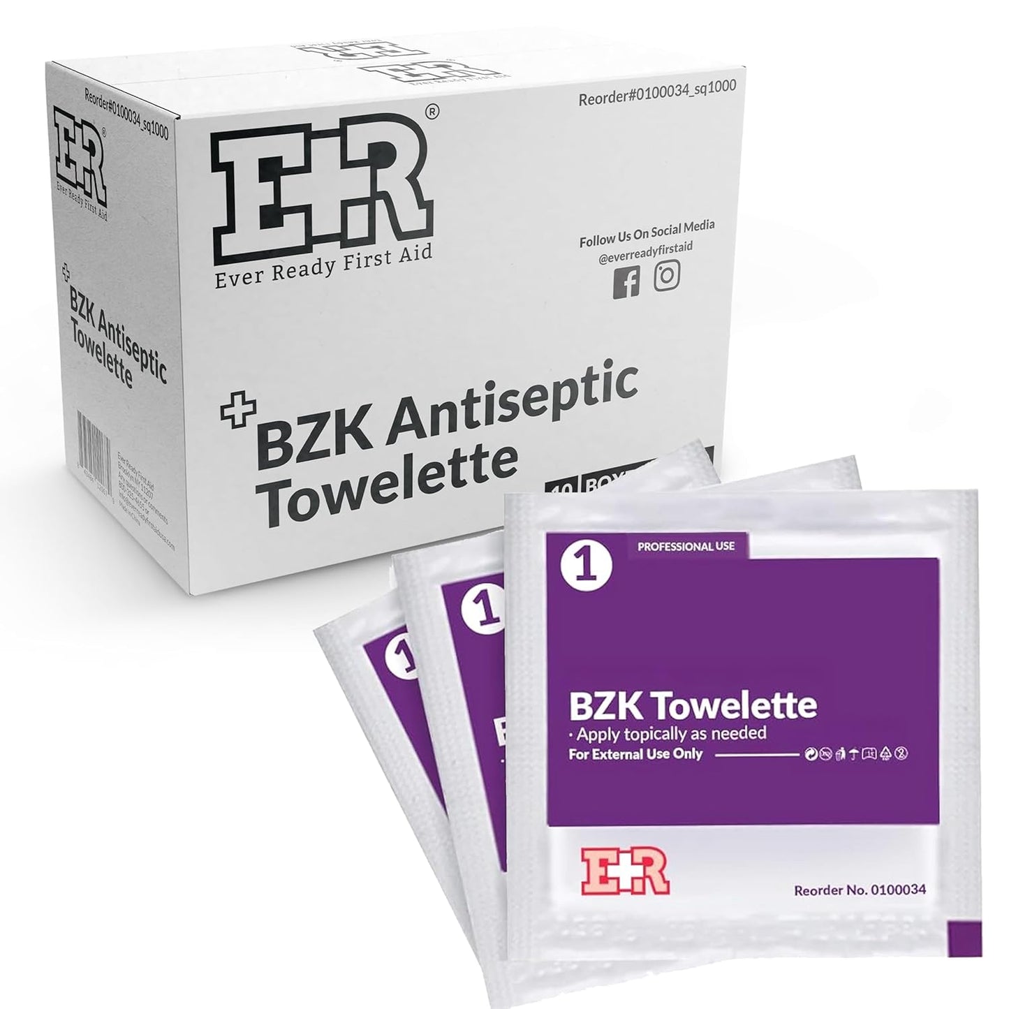 Benzalkonium BZK Wipes for First Aid and Skin Cleansing
