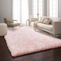 Ophanie 5x8 Light Pink Shag Rug for Living Room - Soft Plush Comfort