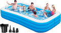 Inflatable Pool for Adults 130in x 72in x 22in - Extra Large Family