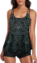 Omichic Women's Tankini Set - Flowy Top with Boyshorts
