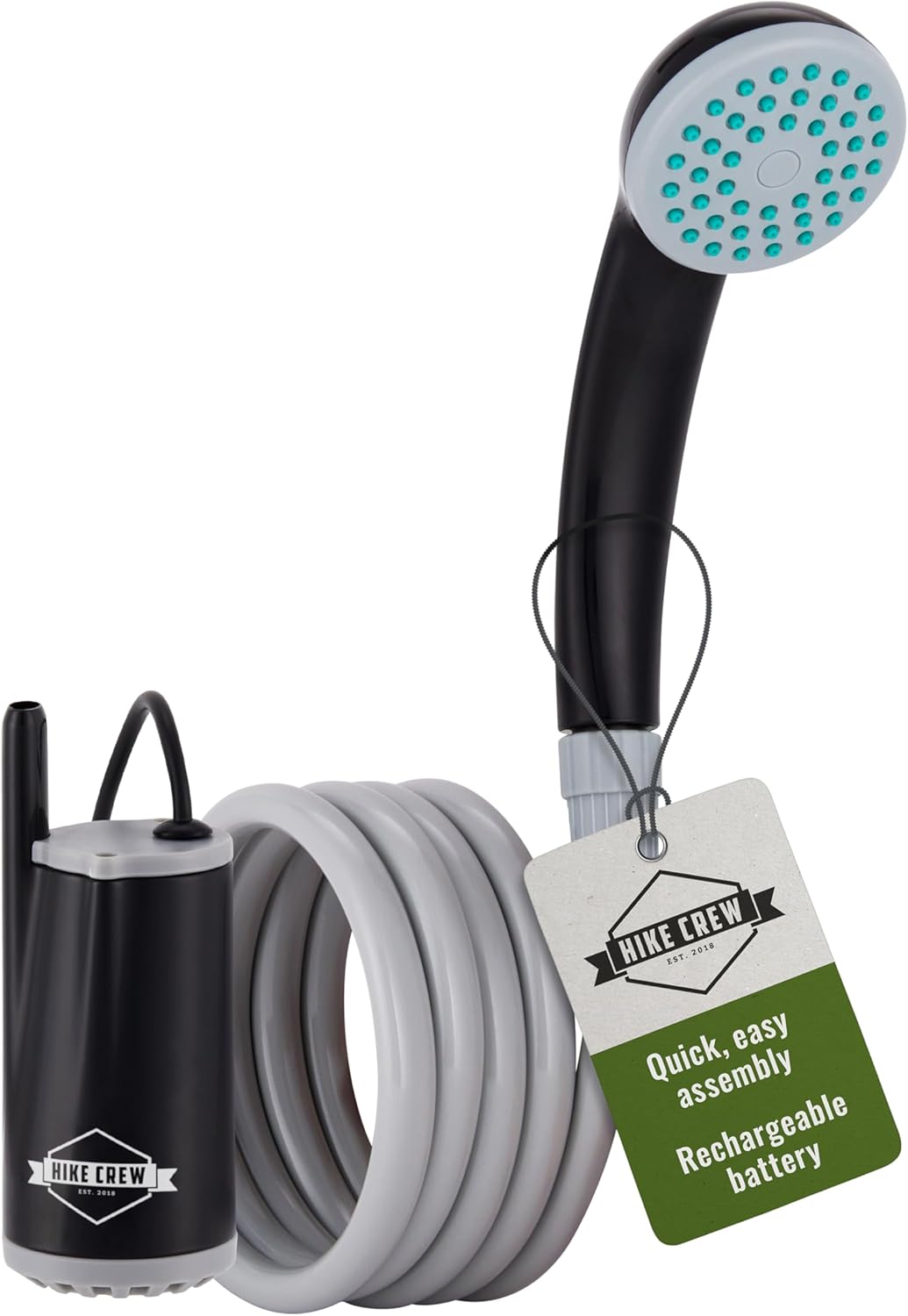 Portable Camp Shower: Battery-Operated with Light