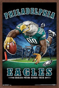 NFL Philadelphia Eagles End Zone 17 Wall Poster - Mahogany Framed