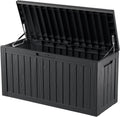 80 Gallon Outdoor Storage Box Waterproof Lockable Resin Deck Box