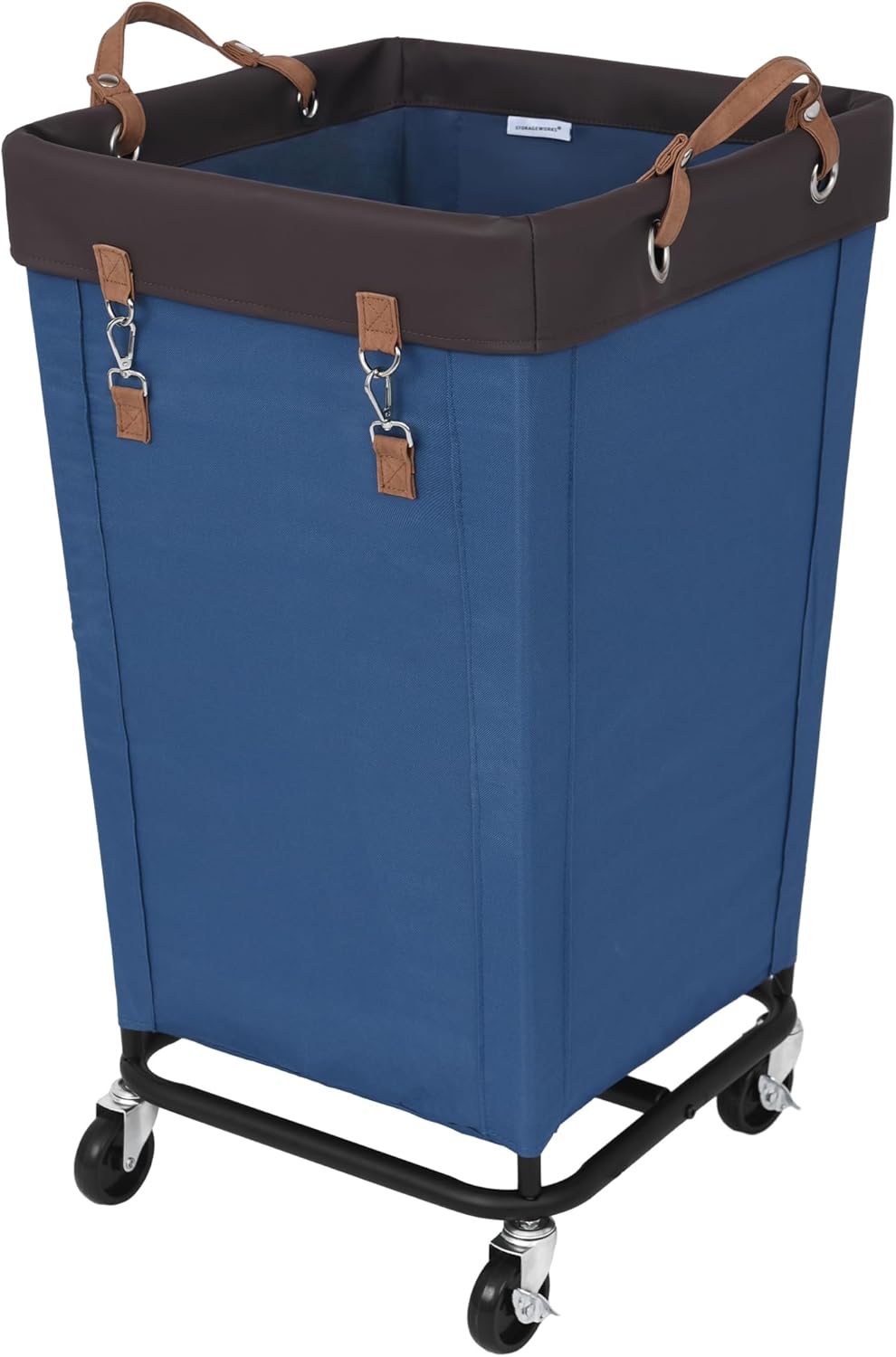 StorageWorks 160L Laundry Basket with Wheels for Easy Transport