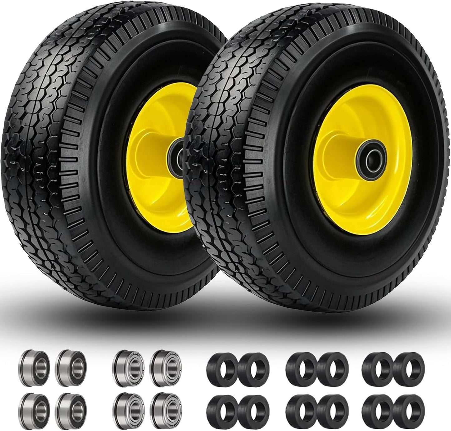 4.10/3.50-4 Flat Free Tire and Wheel for Garden Equipment
