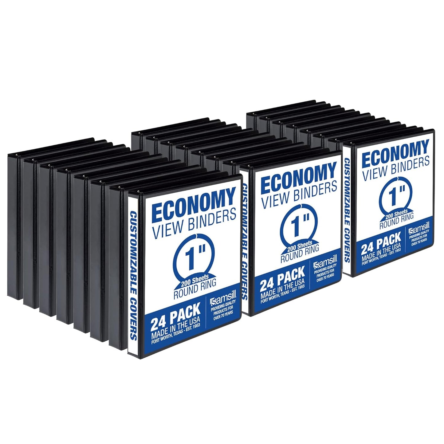 Samsill 1 Inch 3 Ring Binders for School, Home, Office Use