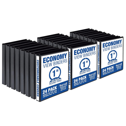 Samsill 1 Inch 3 Ring Binders for School, Home, Office Use