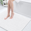 Extra Soft Chenille Bath Rug 40x32 in White - Plush Absorbent Mat
