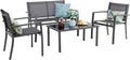Vongrasig 4 Pieces Patio Furniture Set for Outdoor Relaxation